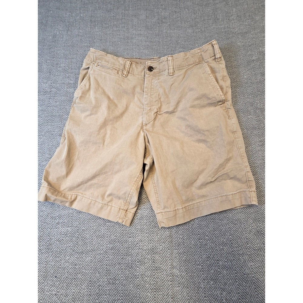 American Eagle Ne(x)t Level Flex Chino Shorts Men 33 Tan Stretch Classic Outdoor